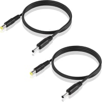 GINTOOYUN 2 db DC 5.5x2.1mm - DC 3.5x1.35mm Tápkábel Biztonsági Kamerákhoz, Mini Hangszórókhoz, 1m Hosszú, 24AWG Réz Vezeték 1