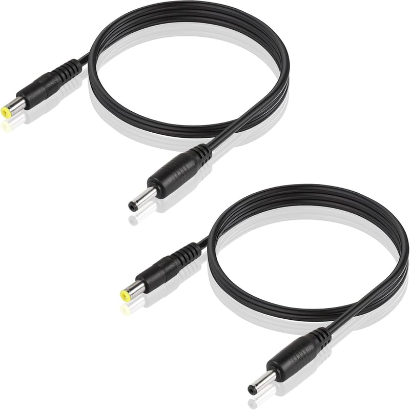 GINTOOYUN 2 db DC 5.5x2.1mm - DC 3.5x1.35mm Tápkábel Biztonsági Kamerákhoz, Mini Hangszórókhoz, 1m Hosszú, 24AWG Réz Vezeték