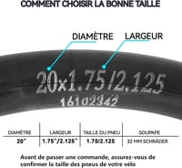 MTATCN 20x1.75/2.125 Butyl Gumi Belső Kerékpárgumi Schrader Szeleppel - Strapabíró MTB, BMX, Cruiser Bicikli Tömlő, 2 db + Szeleptartozékok 2