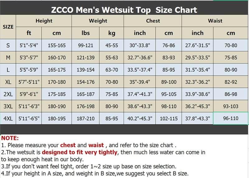 ZCCO 1.5-3mm Neoprén Búvárfelső Cipzárral Férfiaknak és Nőknek