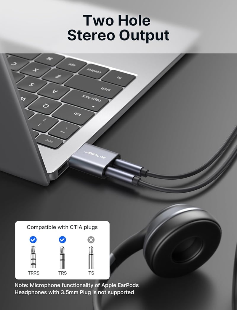 JSAUX USB hangkártya adapter PC-hez és PlayStation-höz - szürke