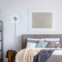 Rayofly Modern Kristály Állólámpa - 8 Izzós Tűzijáték Dizájn, Króm, 172 cm Magas, Lábkapcsolóval, Nappali, Hálószoba, Étkező Világításhoz 7