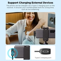 BOYA BY-V10 USB-C vezeték nélküli mini csíptetős mikrofon Android/iPhone15/laptop-hoz 3