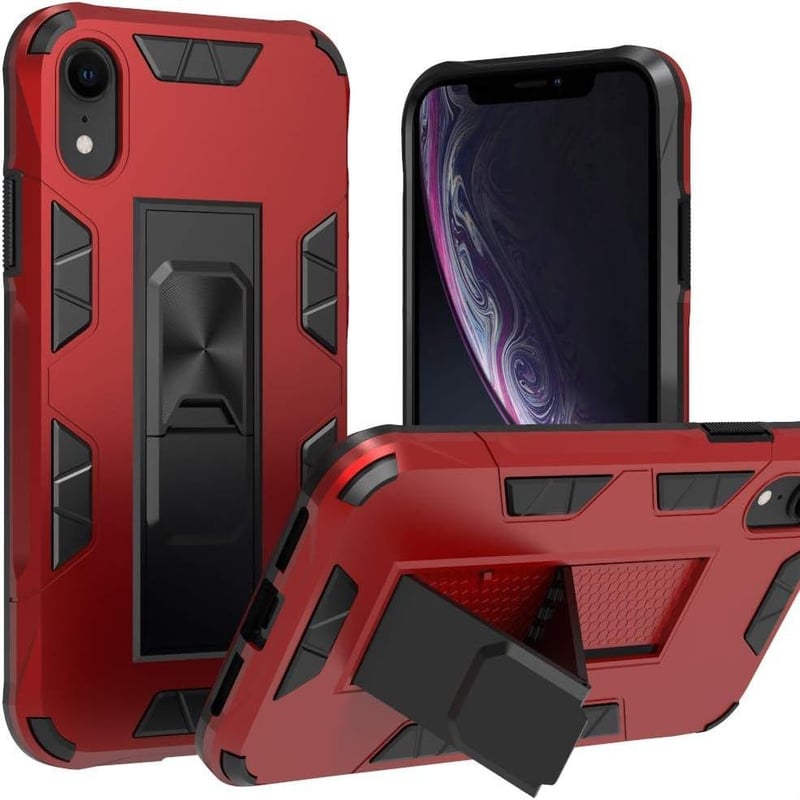 iPhone XR Piros Védőtok - 12ft Ütésálló, Mágneses Autótartóval