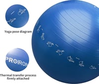 PROIRON 65cm-es Rózsaszín Fitnesz Labda Pózrajzokkal, Pumpával 2