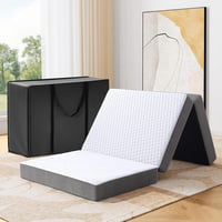 Autsel Összecsukható Memóriahabos Matrac 80x195x15 cm - Vendégágy, Kempingmatrac, Padlómatrac Tárolótáskával - Fehér 1