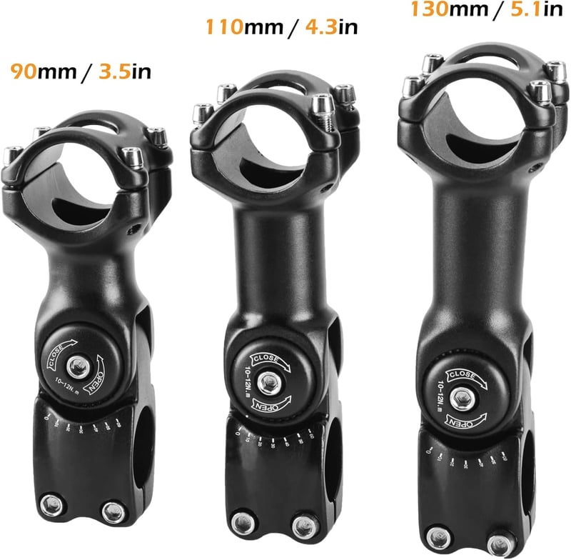 TRIWONDER állítható 60 fokos MTB kormányszár 25.4/31.8mm 90-130mm