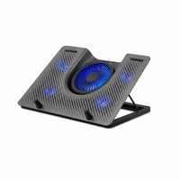 Chladiaca podložka pod notebook Trust GXT Quno pre 17,3-palcové notebooky s modrým LED podsvietením — poškriabaná a chýba držiak na telefón (stav: pozri 2. obrázok) 1