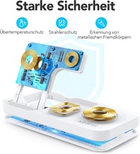 AGPTEK 4 az 1-ben Vezeték Nélküli Töltőállomás iPhone, Samsung és Huawei Készülékekhez 5