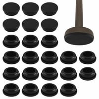 Set de 23 capace de protecție antiderapante din silicon UFURMATE pentru picioare de scaune, pentru mobilier de grădină din fier forjat, 32 mm, negru 2