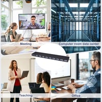 DGODRT 2 portos USB VGA KVM kapcsoló - 2 PC-hez, egységes monitor és perifériák kezeléséhez 6
