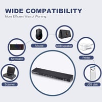 DGODRT 2 portos USB VGA KVM kapcsoló - 2 PC-hez, egységes monitor és perifériák kezeléséhez 4