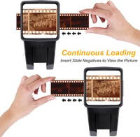 DGODRT LED Dia Vetítő 35mm Negatívhoz és Diához 3x Nagyítással USB Kábellel 5