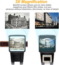 DGODRT LED Dia Vetítő 35mm Negatívhoz és Diához 3x Nagyítással USB Kábellel 3