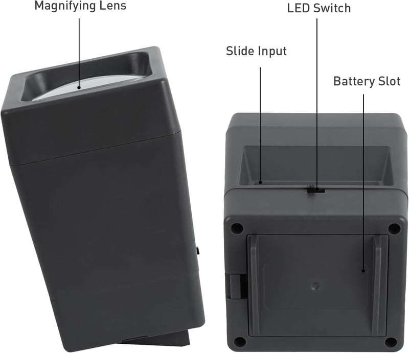 DGODRT LED Dia Vetítő 35mm Negatívokhoz és Diákhoz, 2x AAA Elemmel