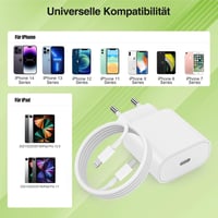 DGVERS 20W USB-C Gyorstöltő + 1m Lightning Kábel iPhone 14 13 12 11 Pro/Max/Plus Készülékekhez - Kompakt Hálózati Adapter 4