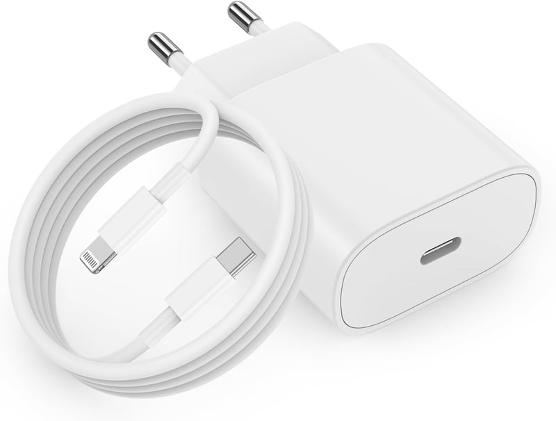 DGVERS 20W USB-C Gyorstöltő + 1m Lightning Kábel iPhone 14 13 12 11 Pro/Max/Plus Készülékekhez - Kompakt Hálózati Adapter