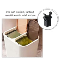 Închizătoare capac coș de gunoi Brabantia, clipsuri de schimb flexibile pentru capace, pentru coșuri Touch Top de 3-50 litri, cleme de fixare durabile, pentru coș de gunoi de bucătărie, 2 bucăți 5