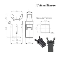 Închizătoare capac coș de gunoi Brabantia, clipsuri de schimb flexibile pentru capace, pentru coșuri Touch Top de 3-50 litri, cleme de fixare durabile, pentru coș de gunoi de bucătărie, 2 bucăți 2