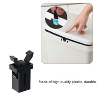 Închizătoare capac coș de gunoi Brabantia, clipsuri de schimb flexibile pentru capace, pentru coșuri Touch Top de 3-50 litri, cleme de fixare durabile, pentru coș de gunoi de bucătărie, 2 bucăți 4