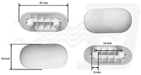 DIANFLEX WC Ülőke Ütköző Védő Gumi Fehér 4 db-os Szett Standard Toalett Ülőkéhez Csúszásgátló 2