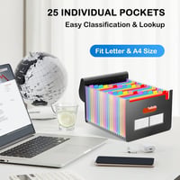 Diboniur A4 Dokumentumtartó 24 Rekeszes Harmonika Mappa Fekete - 24 pockets 3