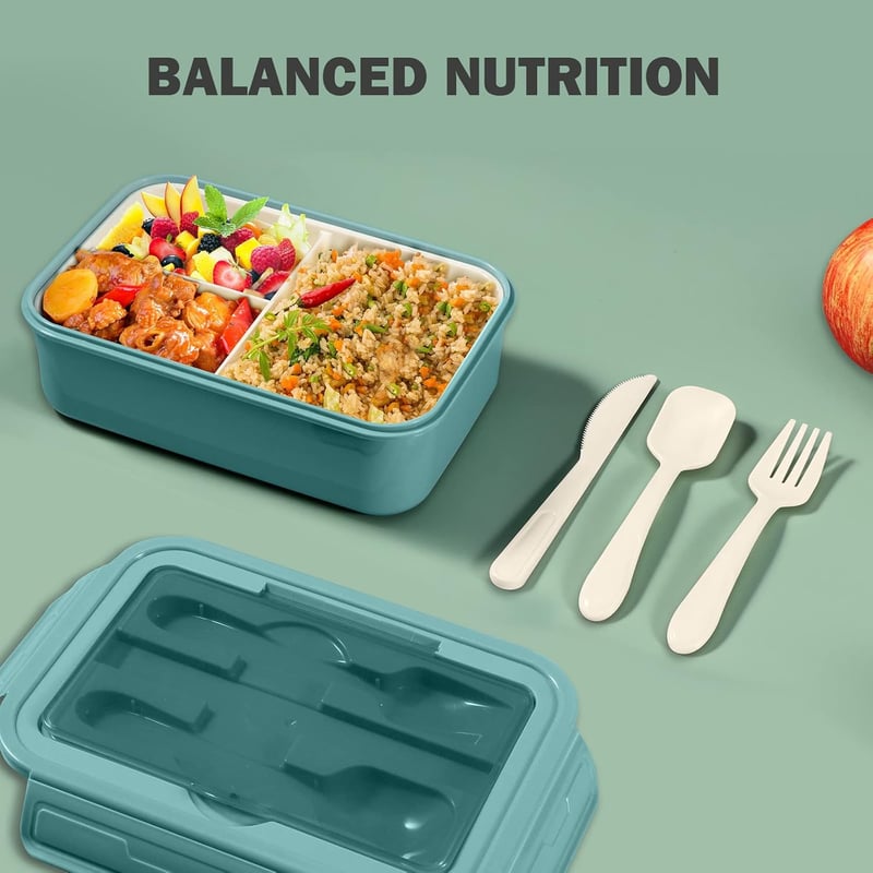Diboniur Bento Box 1400ml Evőeszközzel Mikrózható Mosogatógépálló Kék