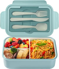 Diboniur Bento Box 1400ml Evőeszközzel Mikrózható Mosogatógépálló Kék 1