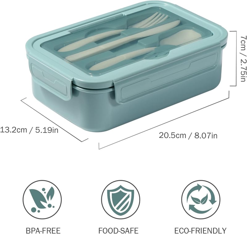 Diboniur Bento Box 1400ml Evőeszközzel Mikrózható Mosogatógépálló Kék