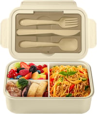 Diboniur Bento Box 1400ml Khaki Ételhordó Mikróhullámú Mosogatógépben Mosható Gyerekeknek Felnőtteknek 1
