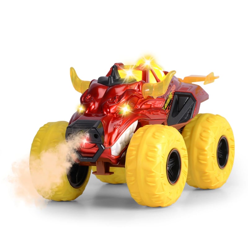 Dickie Toys Hasiaci Monster Truck 25 cm – S funkciou pary, autíčko s gumenými kolesami pre deti, so svetlom a zvukom, od 3 rokov