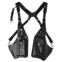 Geantă tip holster de umăr din piele Dickly, cu curea reglabilă, tocul retro pentru subraț, suport vertical universal pentru pistol, antifurt, pentru călătorii în aer liber, modelul 5 5