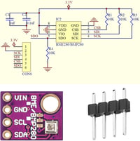 Dictien BME280 Barometrikus Szenzor Modul 5V Arduino Raspberry Pi 5db 5