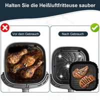 Dictien szilikon légsütő betétlap Russell Hobbs XXL 8L / 8,3L modellekhez - fekete - 3 db 6