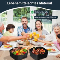 Dictien szilikon légsütő betétlap Russell Hobbs XXL 8L / 8,3L modellekhez - fekete - 3 db 4