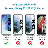 Didisky set 2 folii de protecție din sticlă securizată pentru Samsung Galaxy S21 FE 5G, duritate 9H, fără bule, înaltă definiție 2