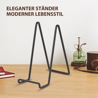 Suport Metalic pentru Farfurii DIDUDIDU Mare - Stativ Decorativ pentru Cărți, Fotografii, Rame Foto, Diplome - Negru - 2 bucăți - 25,6 cm 7