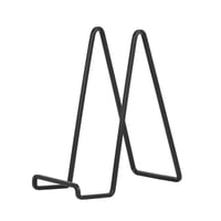Suport Metalic pentru Farfurii DIDUDIDU Mare - Stativ Decorativ pentru Cărți, Fotografii, Rame Foto, Diplome - Negru - 2 bucăți - 25,6 cm 1