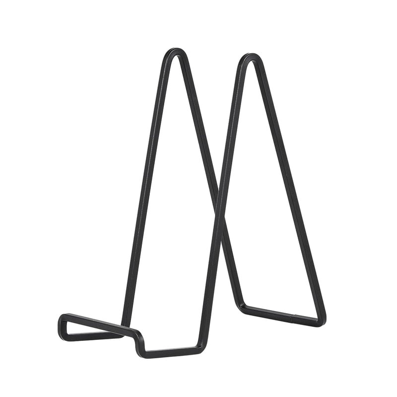 Suport Metalic pentru Farfurii DIDUDIDU Mare - Stativ Decorativ pentru Cărți, Fotografii, Rame Foto, Diplome - Negru - 2 bucăți - 25,6 cm