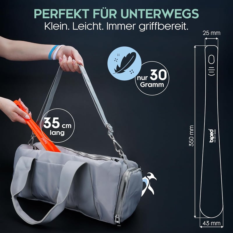 Die Schuhanzieher 35 cm-es Műanyag Cipőkanál Akasztófurattal - Törtfehér Cipőfelhúzó Segédeszköz, Németországi Minőség, Z1555