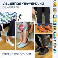 Die Schuhanzieher 35 cm-es Műanyag Cipőkanál Akasztófurattal - Törtfehér Cipőfelhúzó Segédeszköz, Németországi Minőség, Z1555 5