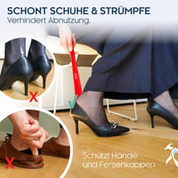Die Schuhanzieher 35 cm-es Műanyag Cipőkanál Akasztófurattal - Törtfehér Cipőfelhúzó Segédeszköz, Németországi Minőség, Z1555 6
