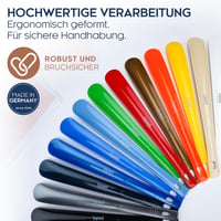 Die Schuhanzieher 35 cm-es Műanyag Cipőkanál Akasztófurattal - Törtfehér Cipőfelhúzó Segédeszköz, Németországi Minőség, Z1555 2
