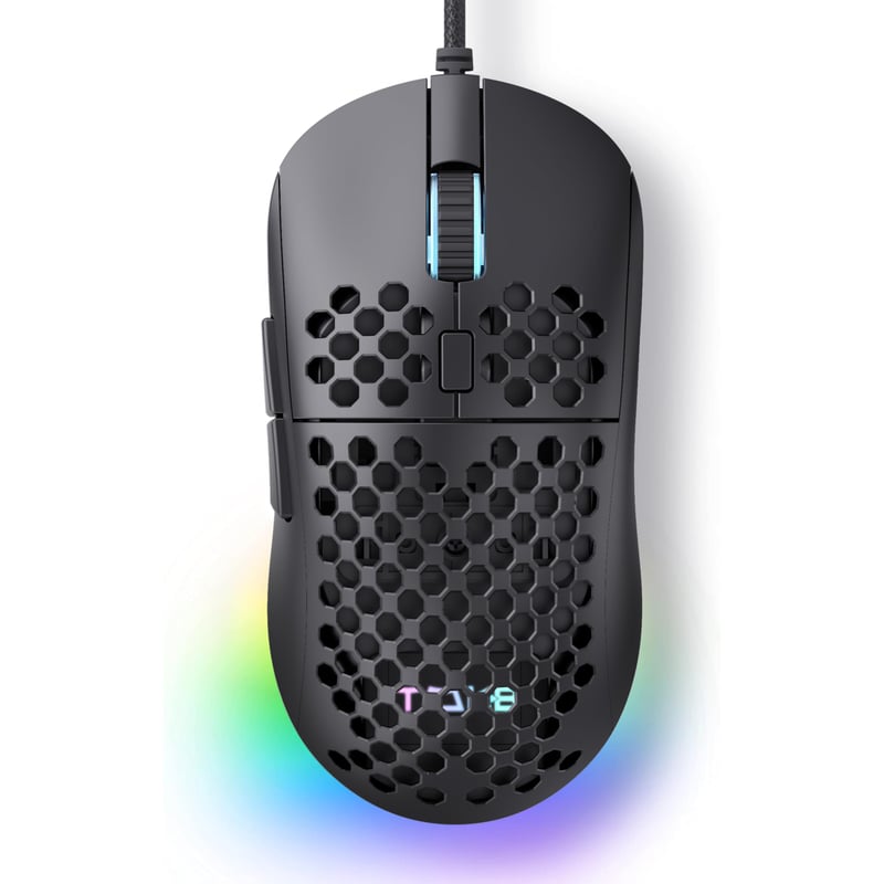 Dierya M1SE Herná Myš - 12800 DPI Optický Senzor, 6 Programovateľných Tlačidiel, RGB Podsvietenie, Plástová Konštrukcia, Ergonomická, Kompatibilná s PC, F