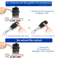 DieseRC 433MHz bezdrôtový diaľkovo ovládaný spínač, AC 220V-240V 30A reléový prijímač s 2 vysielačmi pre svetlá, vodné čerpadlá a domáce spotrebiče 7