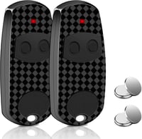 DIFCUL 2 ks diaľkových ovládačov kompatibilných s TOP432EE 433,92 MHz 2-kanálový otvárač brán, kompatibilný s Top432 Top432EE, s dvoma batériami navyše 1