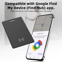 DIFCUL Slim Wallet Tracker Card Android, Vezeték nélküli Újratölthető Nyomkövető Kártya Google Find My Device-hez 3