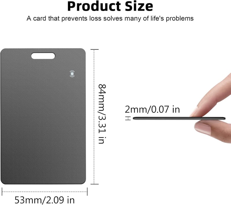 DIFCUL Slim Wallet Tracker Card Android, Vezeték nélküli Újratölthető Nyomkövető Kártya Google Find My Device-hez