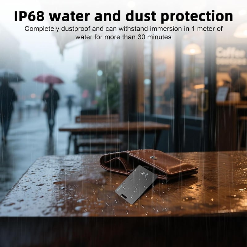 DIFCUL Slim Wallet Tracker Card Android, Vezeték nélküli Újratölthető Nyomkövető Kártya Google Find My Device-hez
