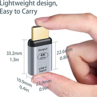 DIFCUL USB-C HDMI adapter 4K 60Hz tablet telefon laptop videó átvitel 3